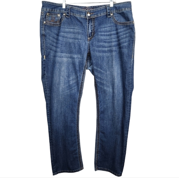 Melissa McCarthy Seven7 Denim - Melissa McCarthy Seven7 Straight Demin Blue Jeans Women's Size 20